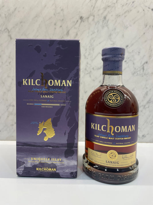 Kilchoman Sanaig Islay Single Malt Scotch Whisky ABV 46% (700ml) - Cigar & Whisky Cellar