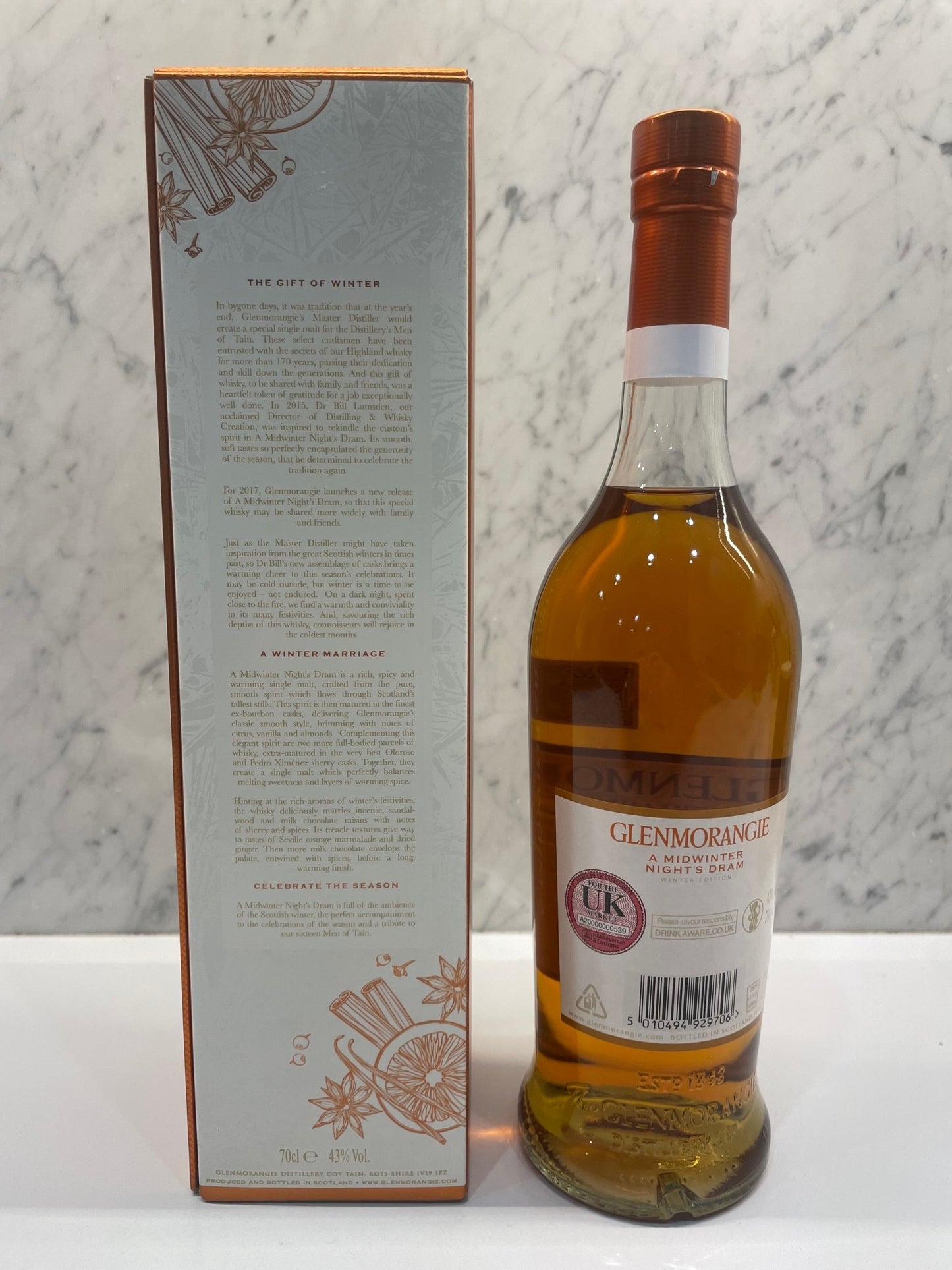 Glenmorangie A Midwinter Night's Dram WINTER Edition Single Malt Whisky ABV 43% 700ML - Cigar & Whisky Cellar