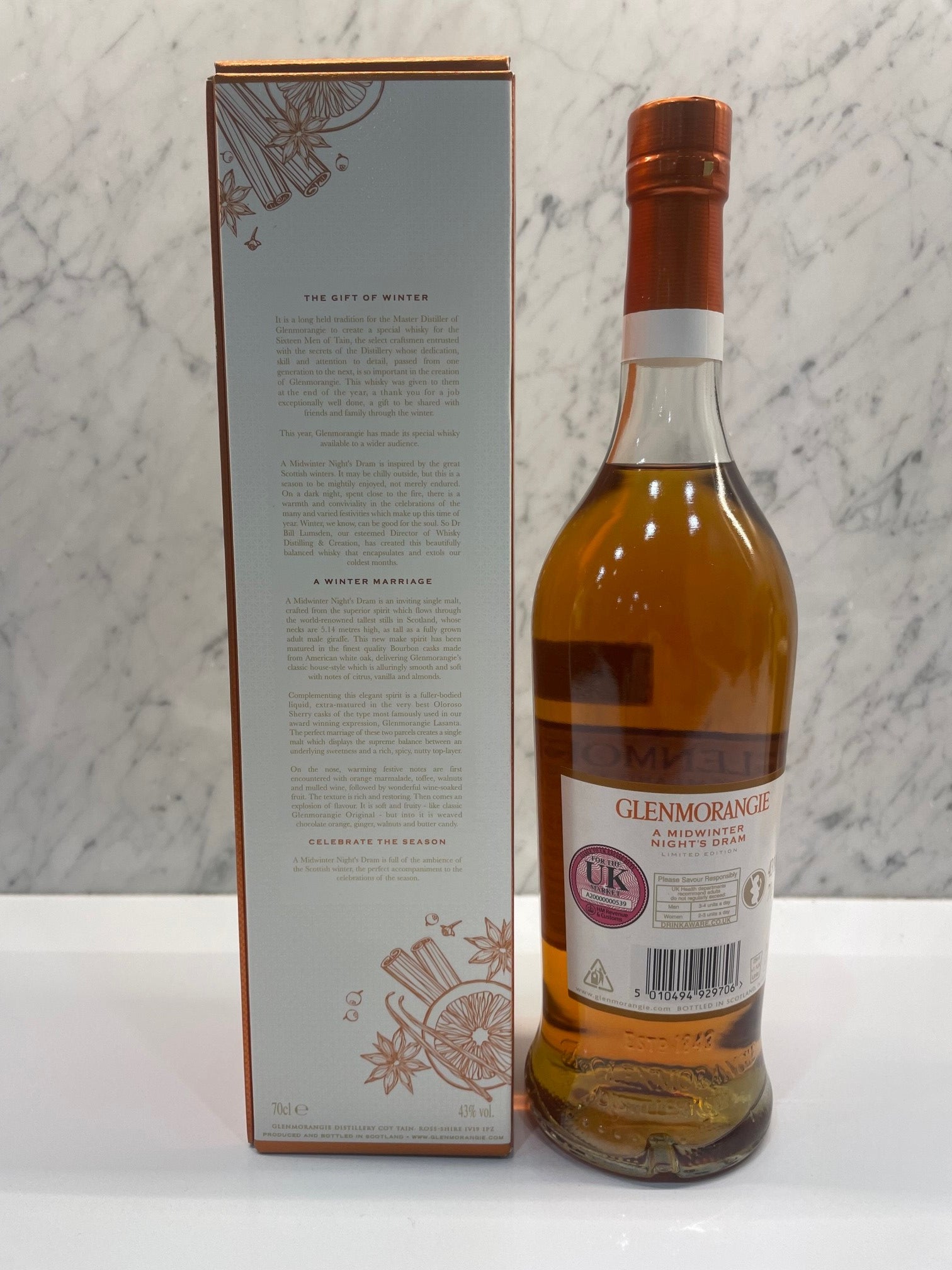 Glenmorangie A Midwinter Night's Dram Limited Edition Single Malt Whisky ABV 43% 700ML - Cigar & Whisky Cellar