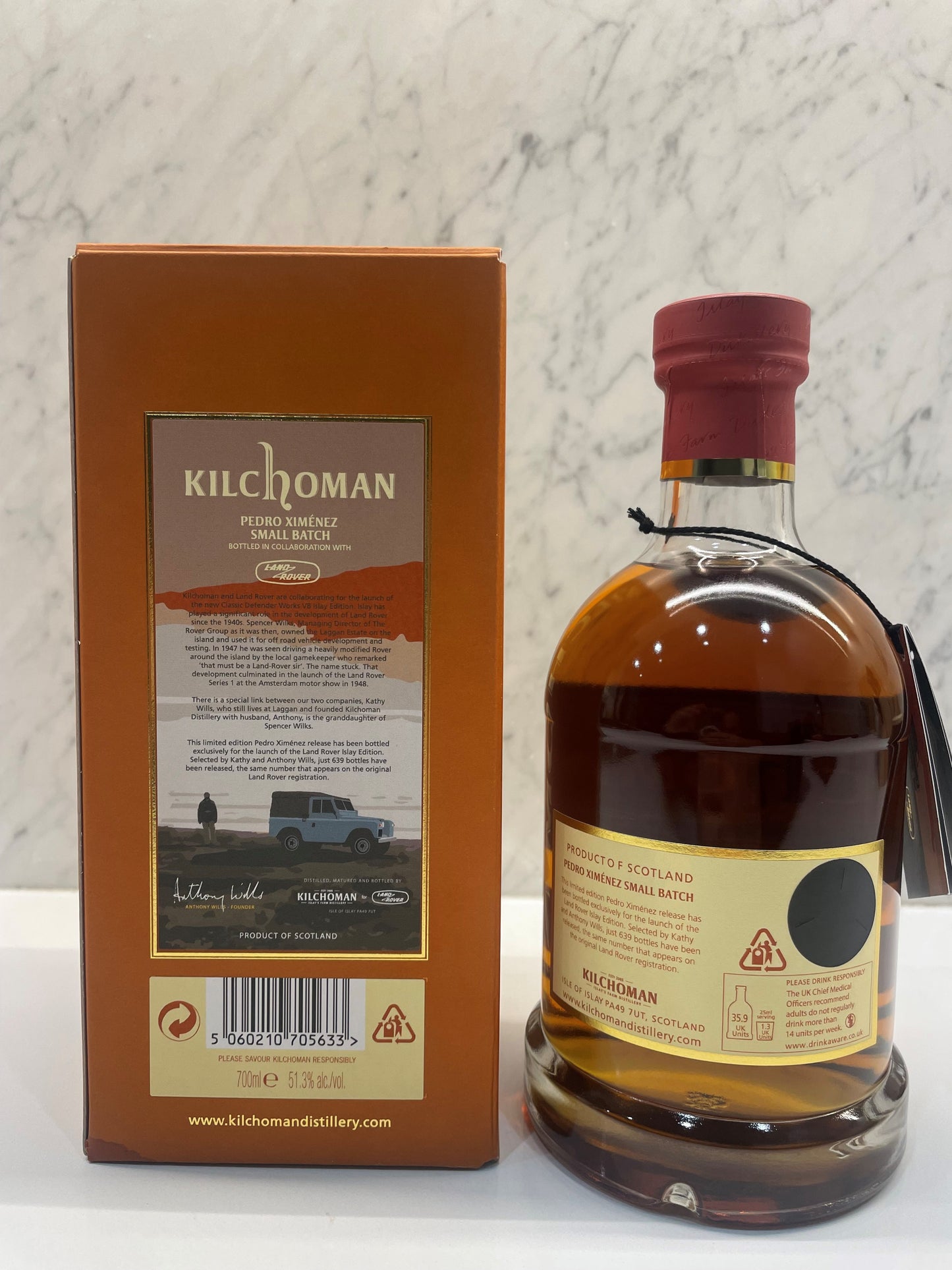 Kilchoman x Land Rover '639' Pedro Ximenez Small Batch ABV 51.3% 700ML - Cigar & Whisky Cellar