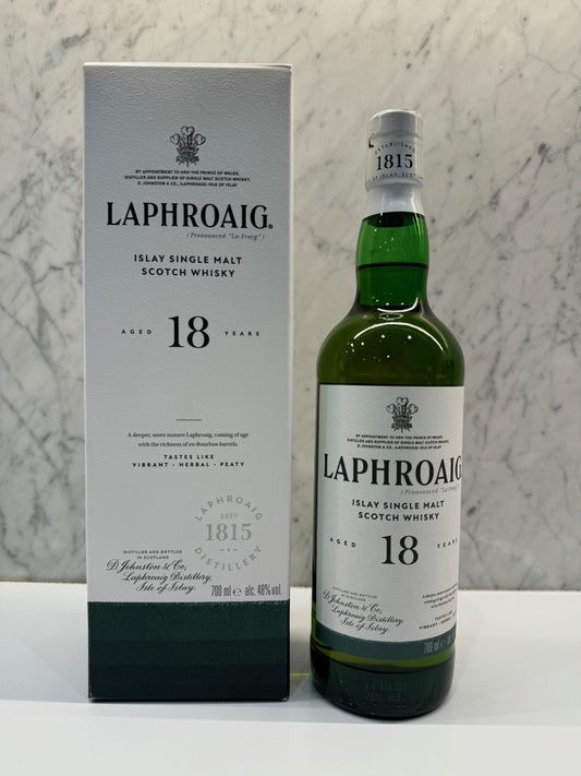 Laphroaig 18 Year Old Whisky ABV 48% 700ML