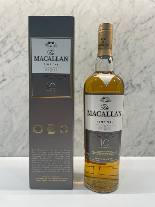 Macallan 10 Year Old Fine Oak Single Malt Whisky ABV 40% 700ML - Cigar & Whisky Cellar