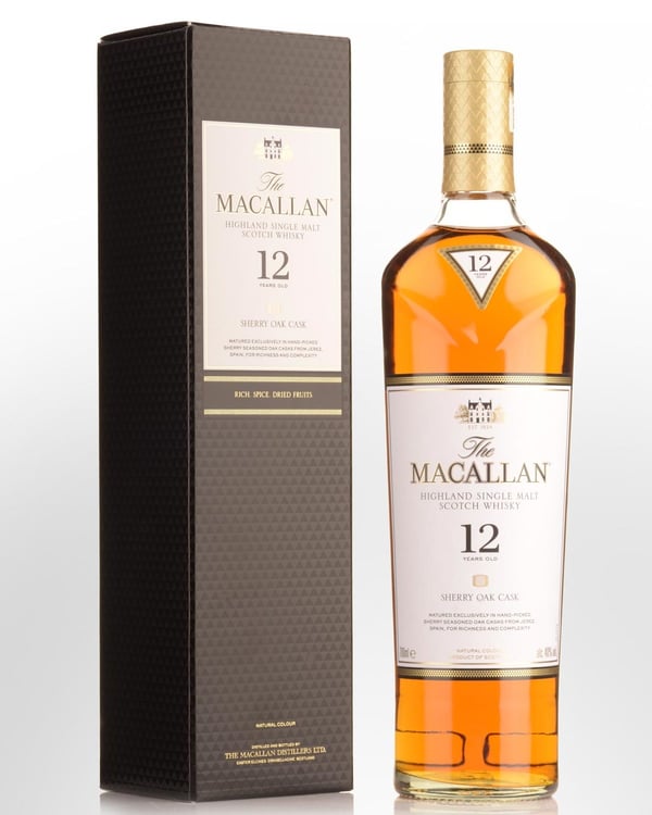 The Macallan Sherry Oak Cask 12 Year Old Single Malt Scotch Whisky (700ml) ABV 40% - Cigar & Whisky Cellar