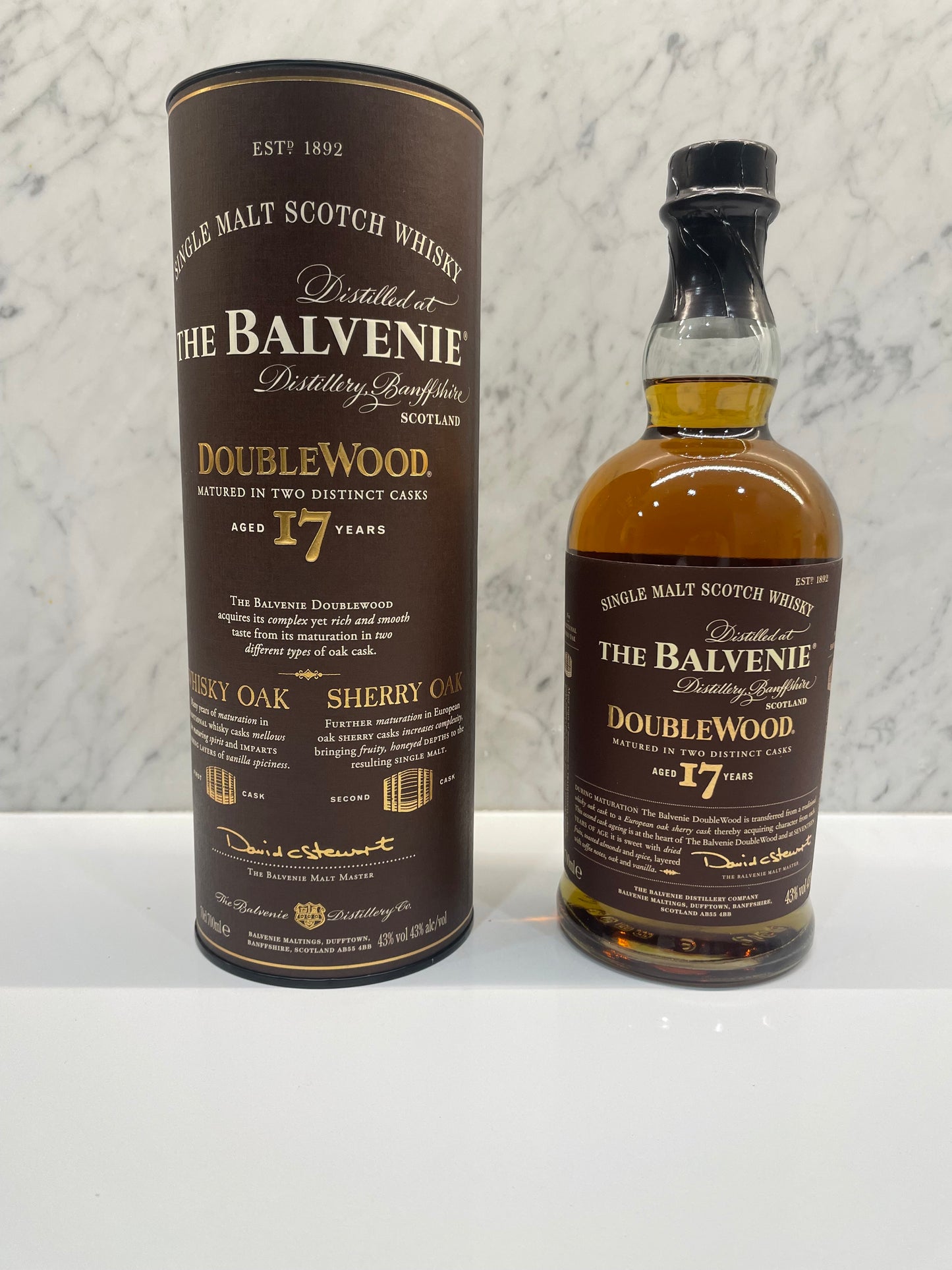 THE BALVENIE DoubleWood 17 Year Old Single Malt Scotch Whisky 700ml ABV 43% DISCONTINUED - Cigar & Whisky Cellar