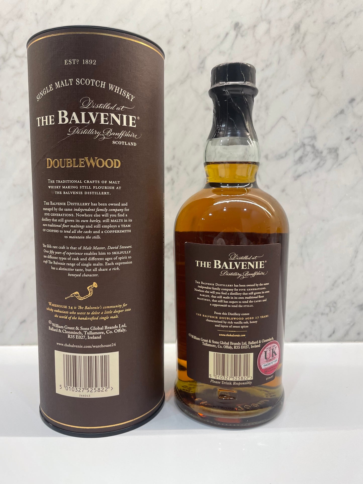 THE BALVENIE DoubleWood 17 Year Old Single Malt Scotch Whisky 700ml ABV 43% DISCONTINUED - Cigar & Whisky Cellar