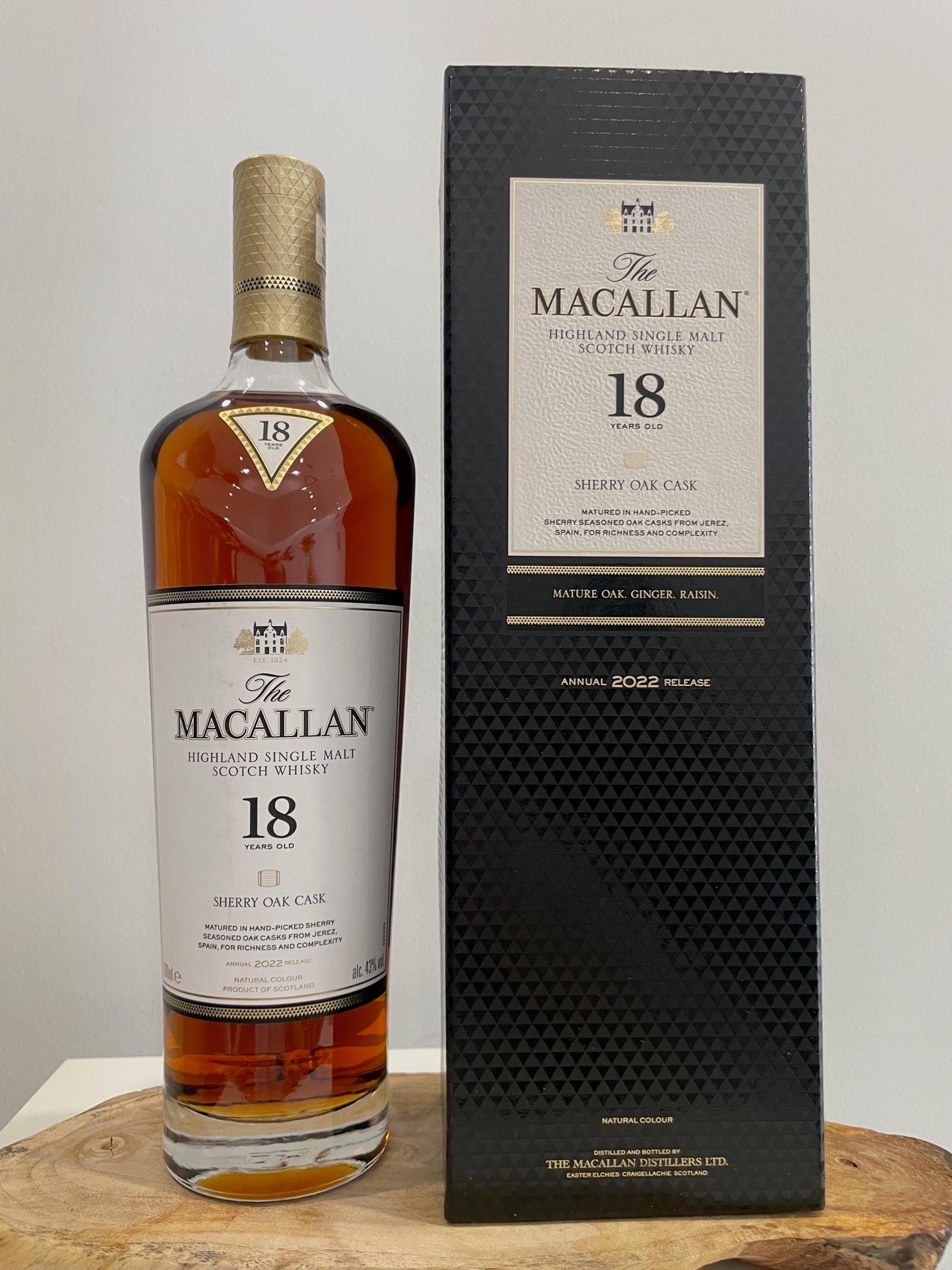 Macallan 18 Year Old Sherry Oak Cask 2022 Release 700ML ABV  43% - Cigar & Whisky Cellar