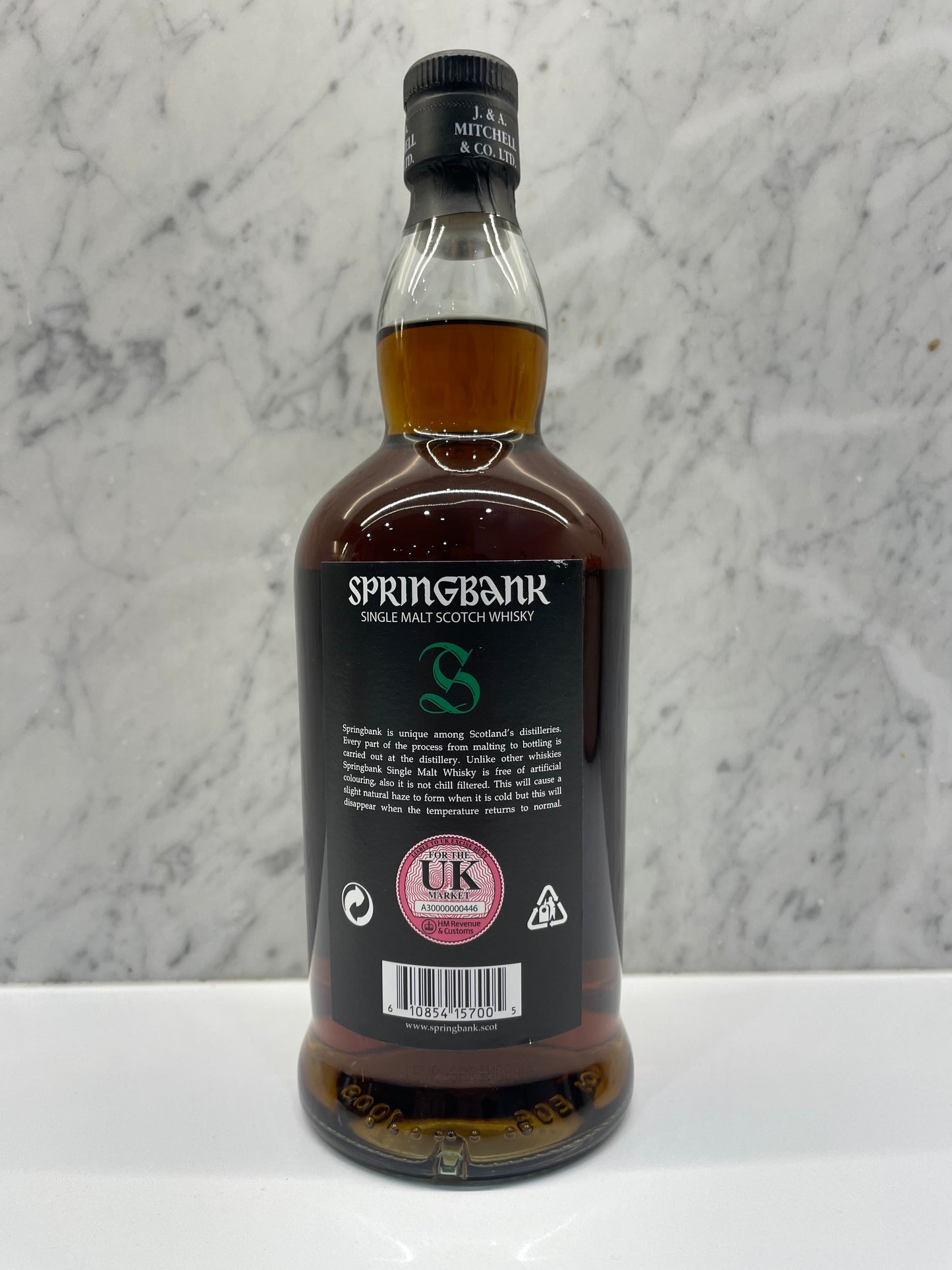 Springbank 15 Year Old Single Malt Scotch Whisky 700ml ABV 46% - Cigar & Whisky Cellar