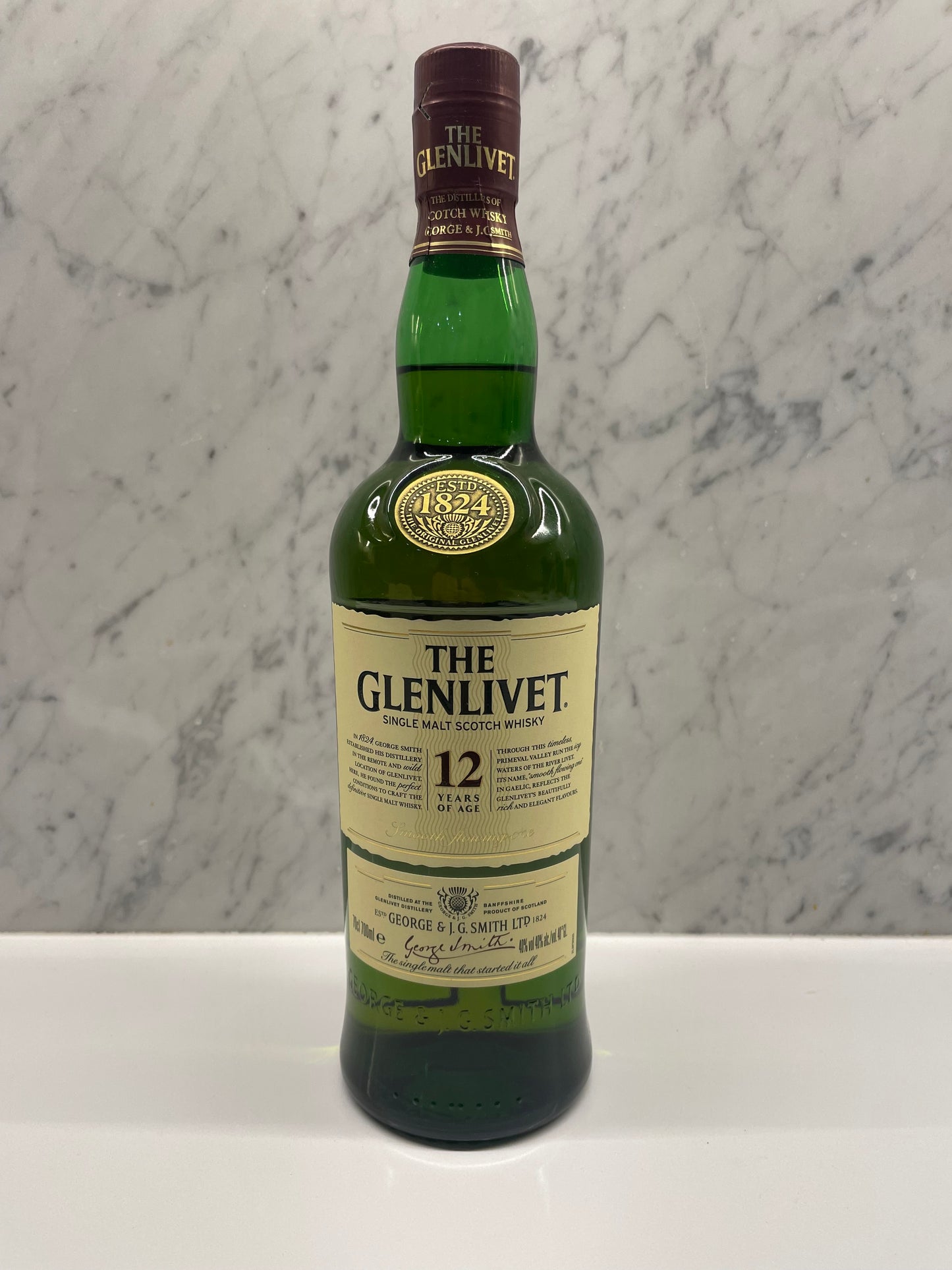 THE GLENLIVET 12 Year Old (Discontinued Bottling) Single Malt Scotch Whisky 700ml ABV 40% no box - Cigar & Whisky Cellar